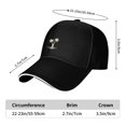 thumbnail image 2 of Simple Palm Print Baseball Hat - Breathable Fitted Design for Daily Use, 2 of 6