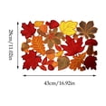 thumbnail image 3 of Xuniizn Embroidered Rectangular Fall Placemats 16.9" x 11", Maple Leaf Acorn Table Mats with Openwork Edge, Thanksgiving Harvest Place Mats for Dining Table & Seasonal Decor, 3 of 9