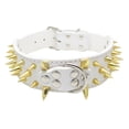 thumbnail image 1 of Collar de perro mascota arnés ajustable tachonado cuero de imitación punk remache collar de perro pu puntas afiladas suministros para perros, XS Colco collar de cachorro, 1 of 4