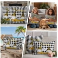 thumbnail image 5 of 2 Pack Outdoor Waterproof Throw Pillows, Pastoral Gnome Daisy Flower Decorative Rectangle Pillow Case Patio Pillows for Chair Couch Sofa 20x12in, 5 of 9