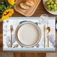 thumbnail image 4 of Coastal Turtle Placemats Set of 8, Ocean Nautical Starfish Conch Seashells Placemats for Dining Table, Place Mats for Kitchen Tabletop, Waterproof Wipeable Dining Table Mats Set, 4 of 9