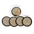 thumbnail image 3 of 4 PC Round Black Line Braided Coaster, 3 of 5