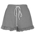 thumbnail image 4 of Seductiva Gray Summer Clothing Women's Casual Shorts Womens Lightweight Shorts Casual Baggy Trendy Short Pants Elastic Waist Drawstring Comfy Shorts, 4 of 6