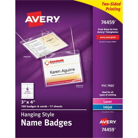 avery neck hang badge