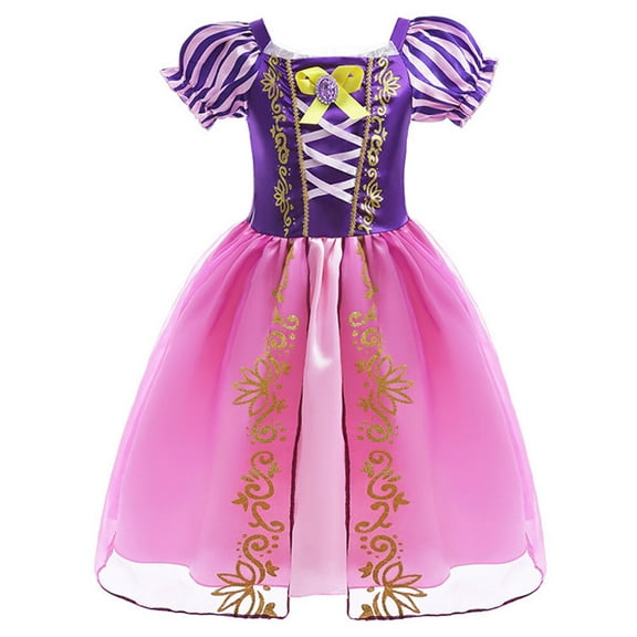 Raqunzel Princess Dress for Girls Halloween Christmas Cosplay Dress Up