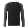 thumbnail image 3 of Mens Raglan Long Sleeve T Shirt Vintage Color Block Baseball Muscle Gym Workout Athletic Shirt Casual Tee Top, 3 of 7
