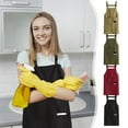 thumbnail image 1 of Delantal impermeable ajustable con bolsillos – Chaleco de cocina unisex, resistente al aceite, poliéster cómodo, rojo/verde/caqui, 68x74cm, trabajo de catering para cocina a la barbacoa, 1 of 6