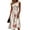 Light Pink, variant on Dresses for Women Floral Print Round Neck Sleeveless Ruched Waist A Line Casual Summer Midi Dresses Relaxed Fit Flowy Sundresses Navy XL