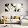 thumbnail image 5 of ZHONGYUTONG 3 Piece Black White and Gold Wall Art Abstract Canvas Pictures Modern Artwork Painting Print for Living Room Decor Framed (16.00" x 24.00" x 3PCS), 5 of 5
