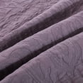 thumbnail image 5 of Kasentex Ultra Soft Stone-Washed Quilt Set 100% Cotton. Contemporary Stitched Design Bedspread Lightweight Comforter Coverlet Bedding + Pillow Cover (King + 2 Shams, Floral Pattern Purple), 5 of 5