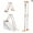 orange, variant on 16.5-FT-A frame Telescopic Ladder with Balance Bar and Wheels | 330-pound load capacity, lightweight and portable, versatile aluminum ladder | Suitable for home and outdoor use