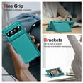 thumbnail image 6 of for Google Pixel 9 Pro XL Wallet Case with Stand-4 Card Holder Slot Hidden Bracket Double Magnetic Clasp PU Leather Slim Shockproof Hybrid TPU Frame Phone Cover for Google Pixel 9 Pro XL, Green, 6 of 8