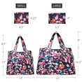 thumbnail image 2 of Wrapables Large & Small Foldable Tote Nylon Reusable Grocery Bags, Set of 2, Tropical Flowers, 2 of 5
