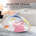 thumbnail image 4 of Yayeee Pillowcase Standard Size Set of 2 Satin Wrinkle Resistant Pillow Case, White Floral Orange, 4 of 7