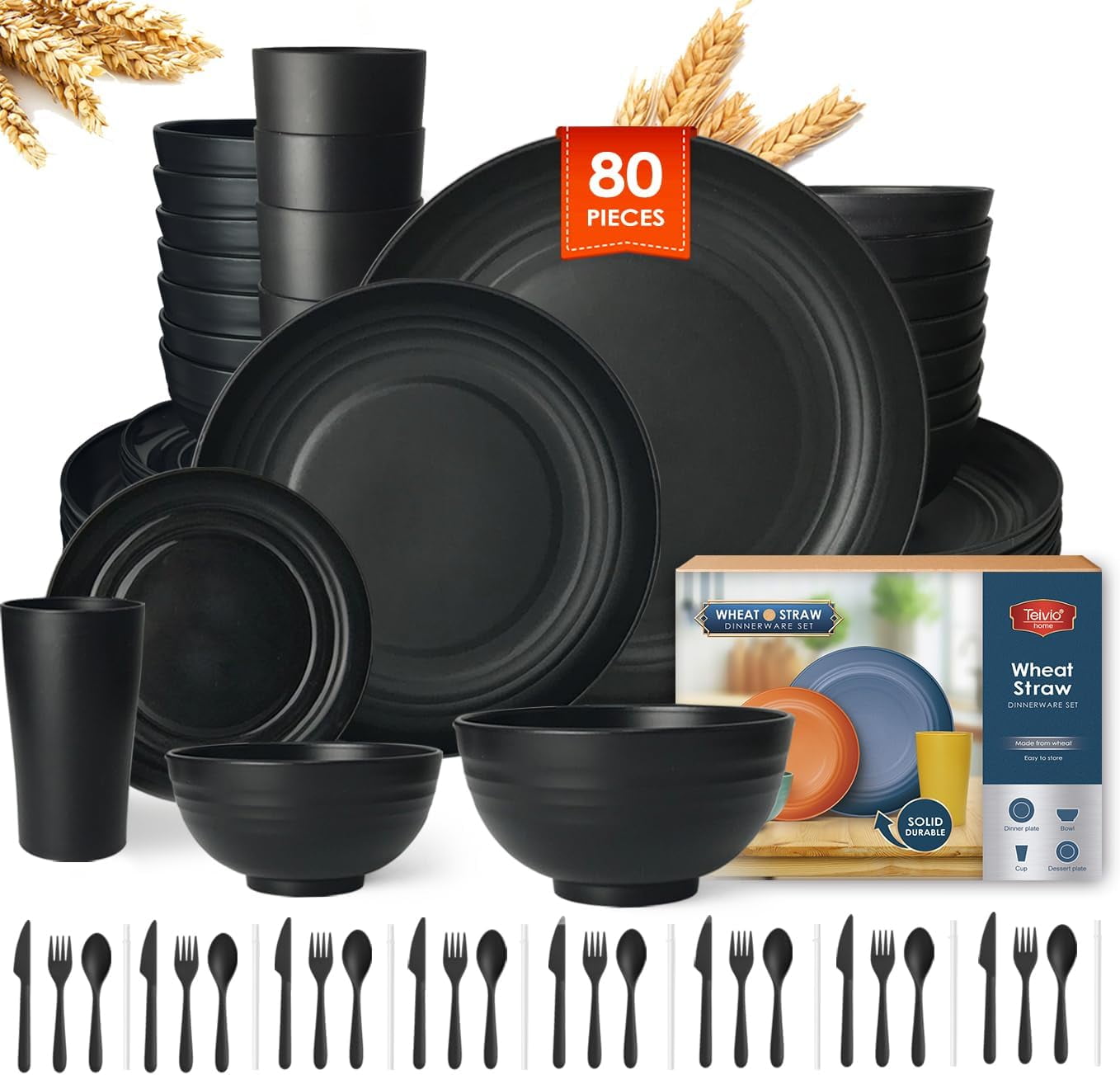 Captain Stag M-7520 Stainless Steel Camping Tableware Set - 5 Piece Nesting Set, Made In Japan