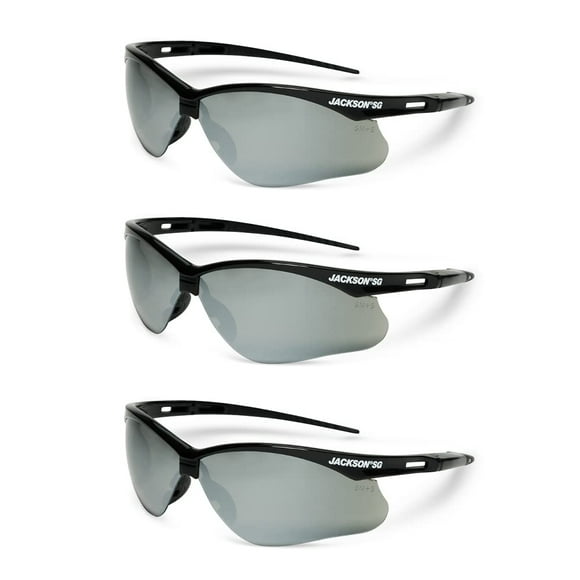 Gafas de seguridad Jackson Safety SG con lentes antiarañazos, paquete de 3