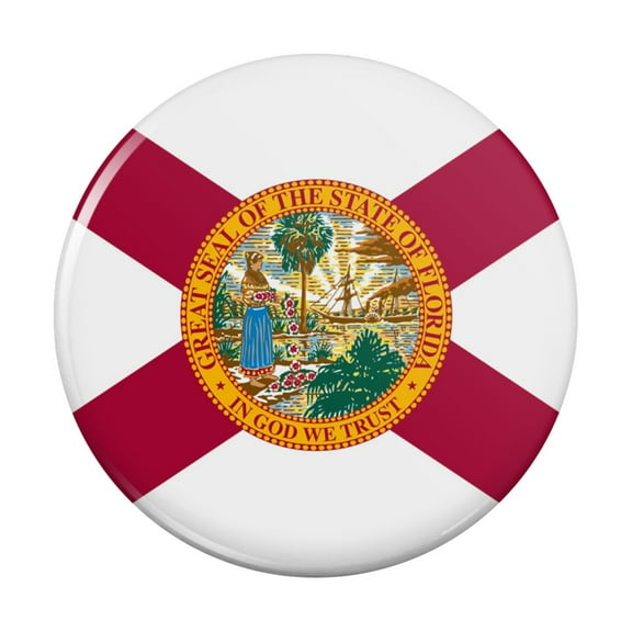 Florida State Flag Kitchen Refrigerator Locker Button Magnet