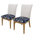 thumbnail image 2 of Honeii Cherry Blossoms on Navy Background Print Square Cushion Cover with Elastic Band & Ties,Sofa Cushion Covers,Furniture Protector for Living Room,Washable Sofa Seat Slipcover-Two Pieces, 2 of 7
