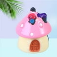 thumbnail image 3 of Worgeous Pink Miniature Mushroom House Ornament for Fairy Gardens and Home Decoration Made of EcoFriendly Resin, 3 of 8