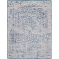 thumbnail image 1 of Unique Loom Aberdeen Tone-on-Tone Area Rug 9' x 12' Rectangular Blue/Ivory, 1 of 2