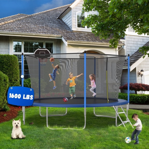 Shengchao Trade 1600 LBS 14FT Trampoline with Safety Enclosure Net