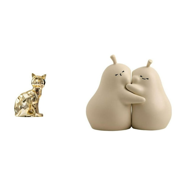 Figura de escritorio,Estatua de gato en estante,escritorio,oficina,decoración del hogar,sujetalibros decorativos,Sujetalibros decorativos para oficina y hogar,libros