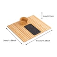 thumbnail image 7 of TISHITA Bamboo Sofa Arm Tray Table Couch Cup Holder Sturdy,Creative,Organizing Bracket,Foldable Couch Armrest Tray Portable for Phone, 7 of 7