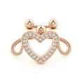 thumbnail image 2 of ANGARA Natural 0.13 Ct. Diamond Fashion Ring in 14K Rose Gold for Women (Ring Size: 12), 2 of 9