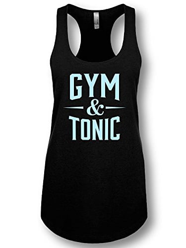 Womens Gym and Tonic Fitness Workout Racerback Tank Tops 