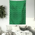 thumbnail image 3 of Quatrefoil Decor Tapestry, Four Leaf Clover on Moroccan Trellis Mosaic Digital Print House Cafe Decor, Wall Hanging for Bedroom Living Room Dorm Decor, 60W X 80L Inches, Green, by Ambesonne, 3 of 5