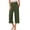 Army Green, variant on Womens Pajama Pants Wide Leg Capri Yoga Pants Lounge Comfy Sleep Pj Bottoms with Pockets