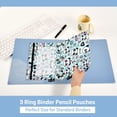 thumbnail image 5 of 2 Pack Pencil Pouch for 3 Ring Binder Smooth Zipper Folders with Pockets Clear Window Pencil Case Panda Face Flower Doughnut, 5 of 6