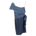 thumbnail image 1 of Pre-Owned Lanvin One Shoulder Mini Dress in Blue Denim, 1 of 2