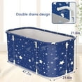 Free Shipping! ANJORALA 47in Folding Bathtub, Portable Bath Tub for 2