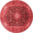 thumbnail image 1 of Ahgly Company Indoor Round Medallion Red Traditional Area Rugs, 4' Round, 1 of 4
