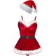 thumbnail image 1 of Sexy Christmas Lingerie For Women Santa Babydoll Chemise Red Costume with 4PCS, 1 of 5