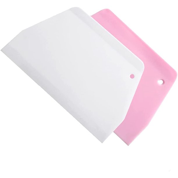 Raspador de masa de 2 piezas, raspador de pizza para, cuerno de pastelería, herramienta para alisar pasteles, cortador de masa de plástico, para cocina, pastelería, pizza, pan, pastel ZefeiWu 8390606161758