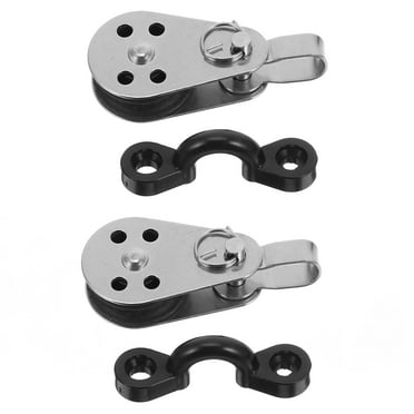 Kayak Nylon Pad Eye Canoe Pulleys Anchor Trolley Kit Canoe Anchor Trolley Cart Trolley Stainless Steel Anchor Trolley