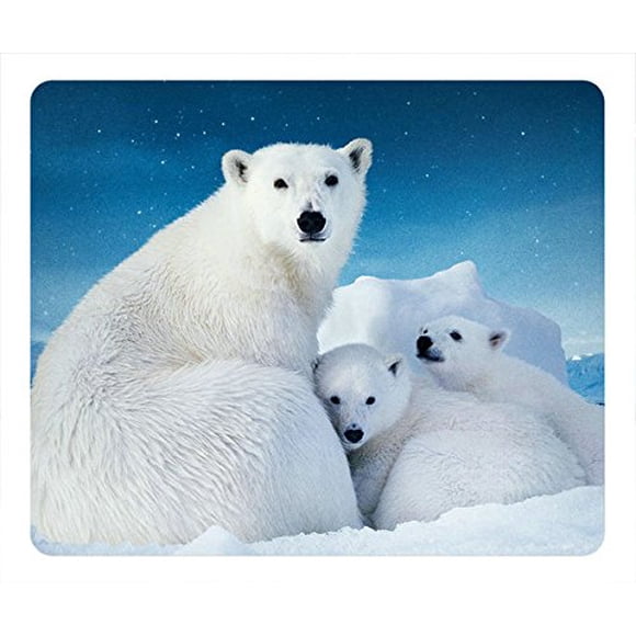 EREHome Cute Polar Bear Oblong Mouse Pad Mouse pads Gaming Mouse Pad 9.84x7.87 inches