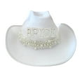 thumbnail image 1 of simhoa Chapeaux de Cowboy Garçon Costume Femmes Chapeau de Cowboy pour Mariée Mariage Mariée Non, 1 of 8