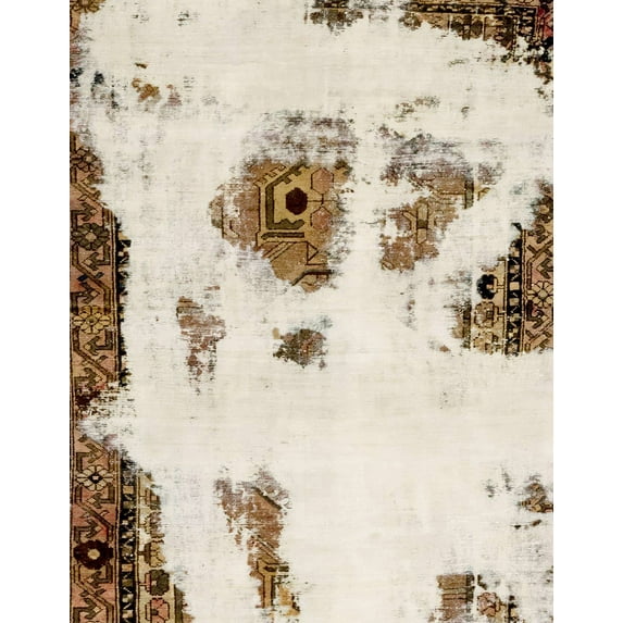 Ahgly Company Indoor Rectangle Abstract Gold Abstract Area Rugs, 7' x 9'