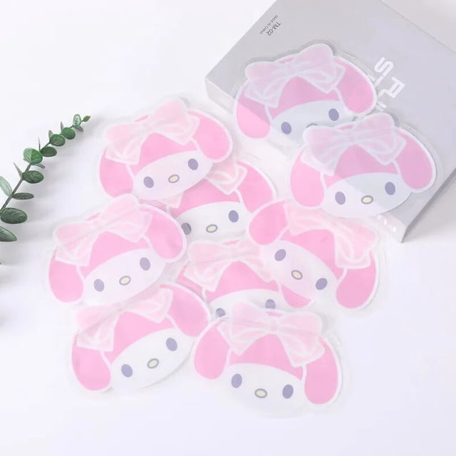 Bolsa con cierre hermético de corazón transparente de Sanrio de dibujos animados, Hello Kitty, Cinnamoroll, Kuromi, bolsa conservante de My Melody, bolsa de regalo de dulces Kawaii, nuevo