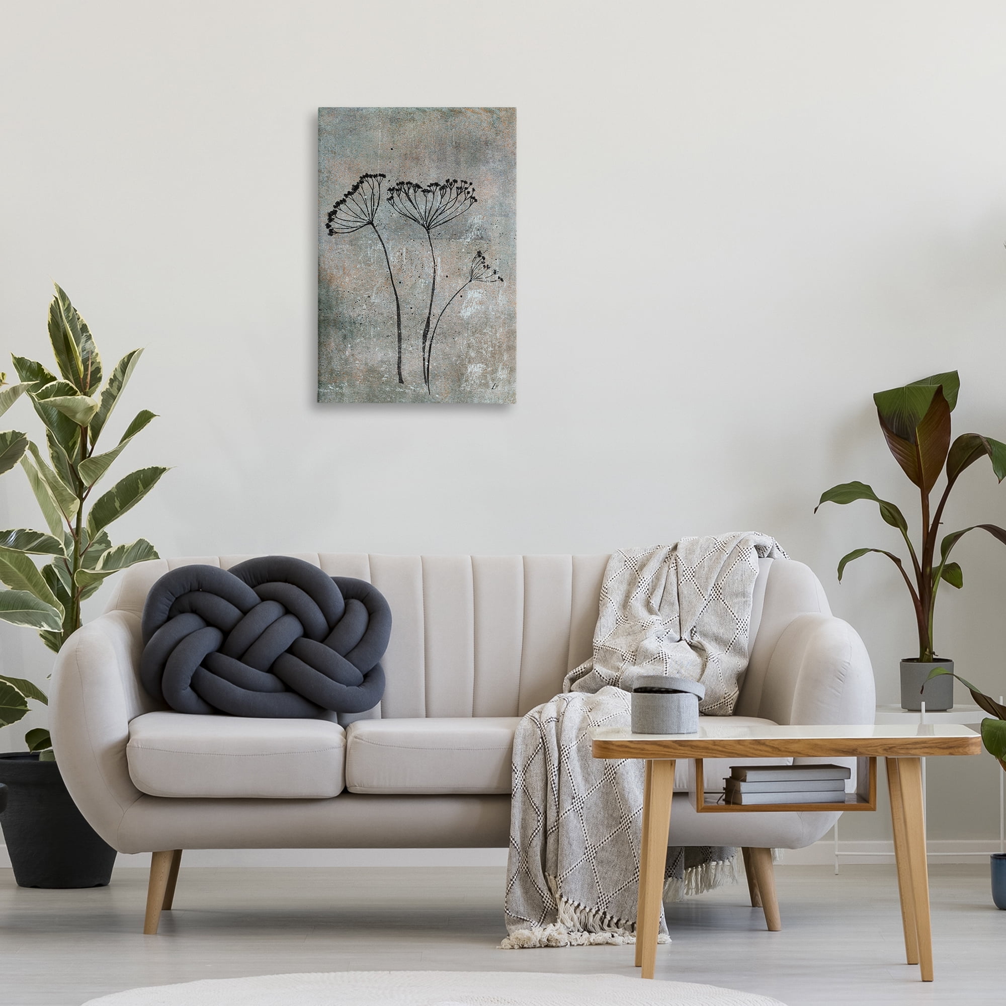 Stupell Industries Cow Parsley Sprigs Plants & Flowers Painting Wrapped Canvas Art Print Wall Art, 20 x 30