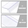 thumbnail image 3 of Portaetiquetas de estante de plástico transparente de 20 piezas para etiquetas de precios de supermercado portaetiquetas que muestran el soporte de precios soporte de señal de mercancía, 3 of 6