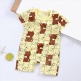 thumbnail image 2 of Baby Onesies Boy Newborn Infant Baby Boy Girl Clothes Cartoon Print Short Sleeve Jumpsuit One-Piece Romper Bodysuit, 2 of 4