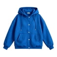 thumbnail image 6 of Womens Hoodies Blue Women's Extended Length Zip Hoodie Lightweight Transitional Jacket Sweatshirt for Women S, 6 of 6