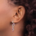 thumbnail image 3 of Primal Gold 14 Karat White Gold Diamond and Pink Sapphire Earrings, 3 of 4