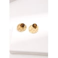 thumbnail image 6 of Modern Tiger's Eye Disc Earrings - Vintage Gold Finish, 6 of 6