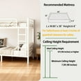 thumbnail image 3 of Firscook Twin XL Over Twin XL Bunk Bed with Under-Bed Storage, Guardrails & Easy Assembly,White, 3 of 8