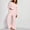 Pink, variant on ZZwxWA Womens Eyelet Pajama Set 2 Piece Long Sleeve Button Down Crop Top and Pants Lounge Set Sexy Cute Sleepwear